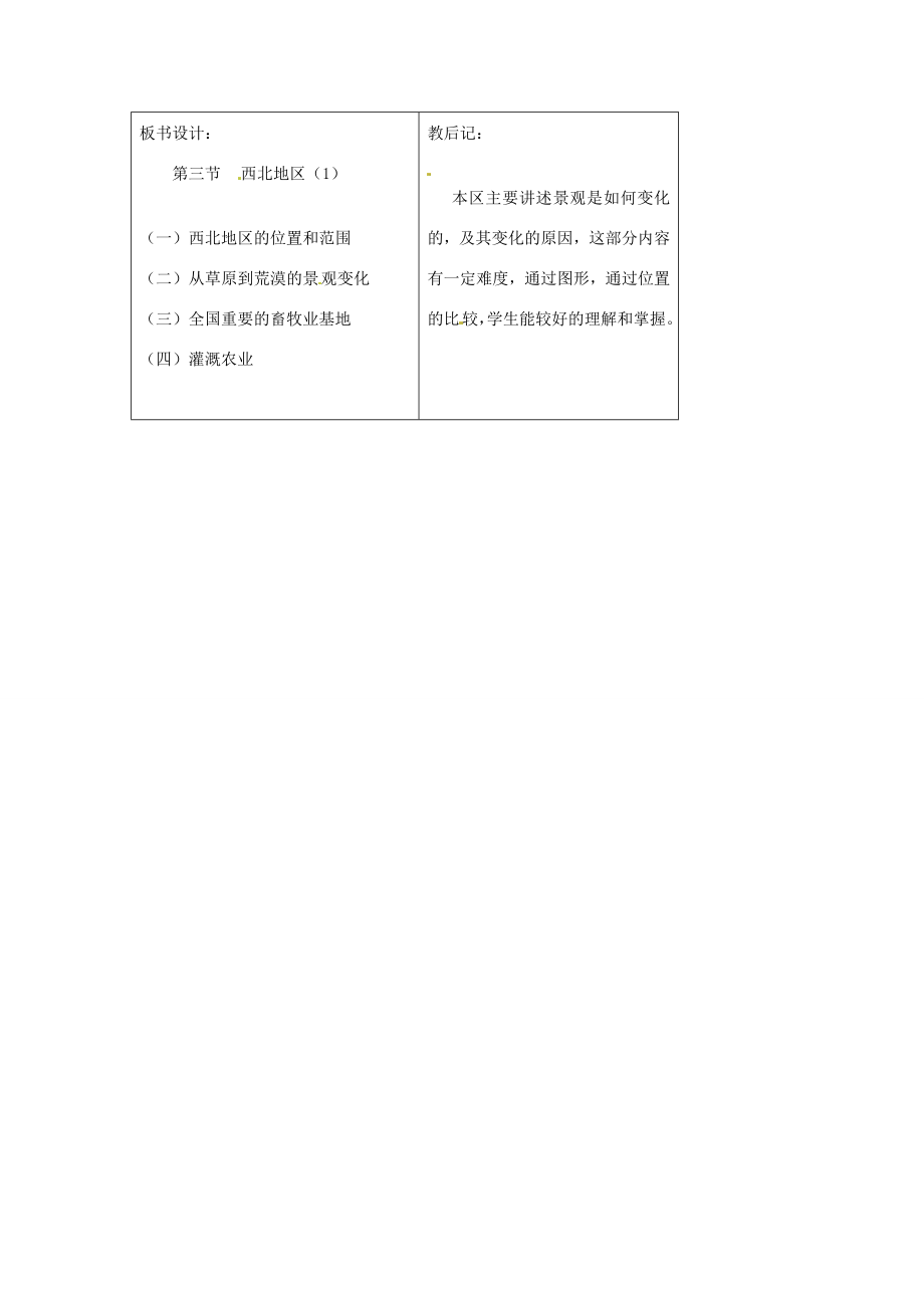 八年级地理下册第五章中国的地域差异第三节西北地区和青藏地区教案3（新版）湘教版.doc