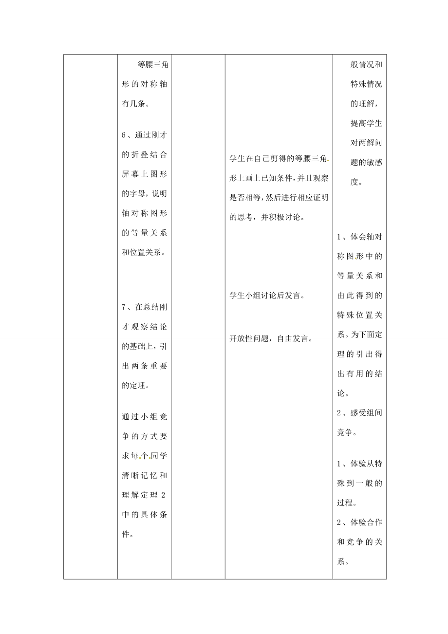 河南省洛阳市第二外国语学校八年级数学上册等腰三角形教学设计新人教版.doc