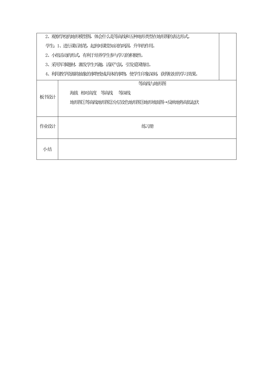 四川省宜宾县复龙初级中学七年级地理上册第二节等高线与地形图教案粤教版.doc