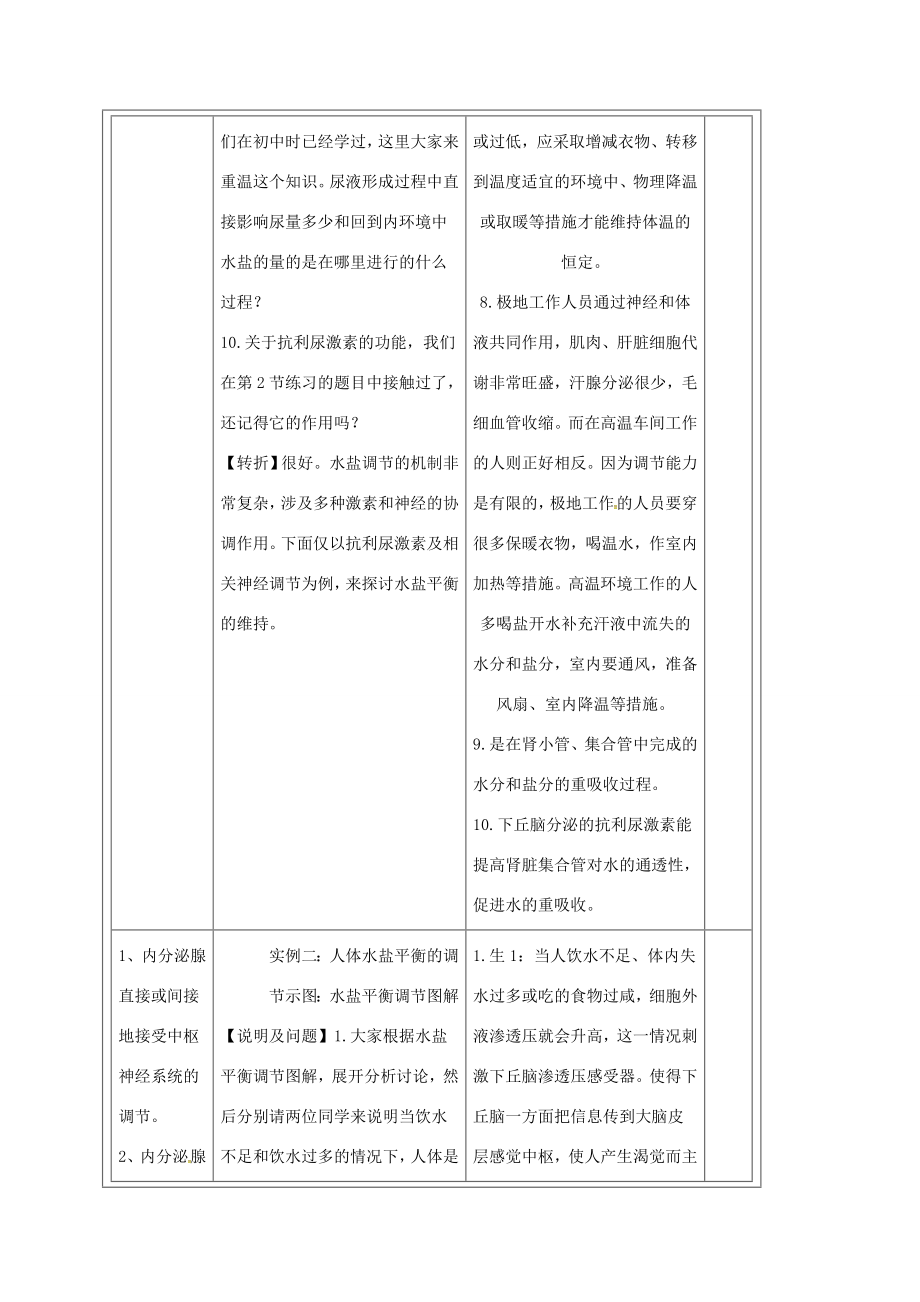 八年级科学下册7.4人体是一个统一的整体教案（新版）华东师大版（新版）华东师大版初中八年级下册自然科学教案.doc