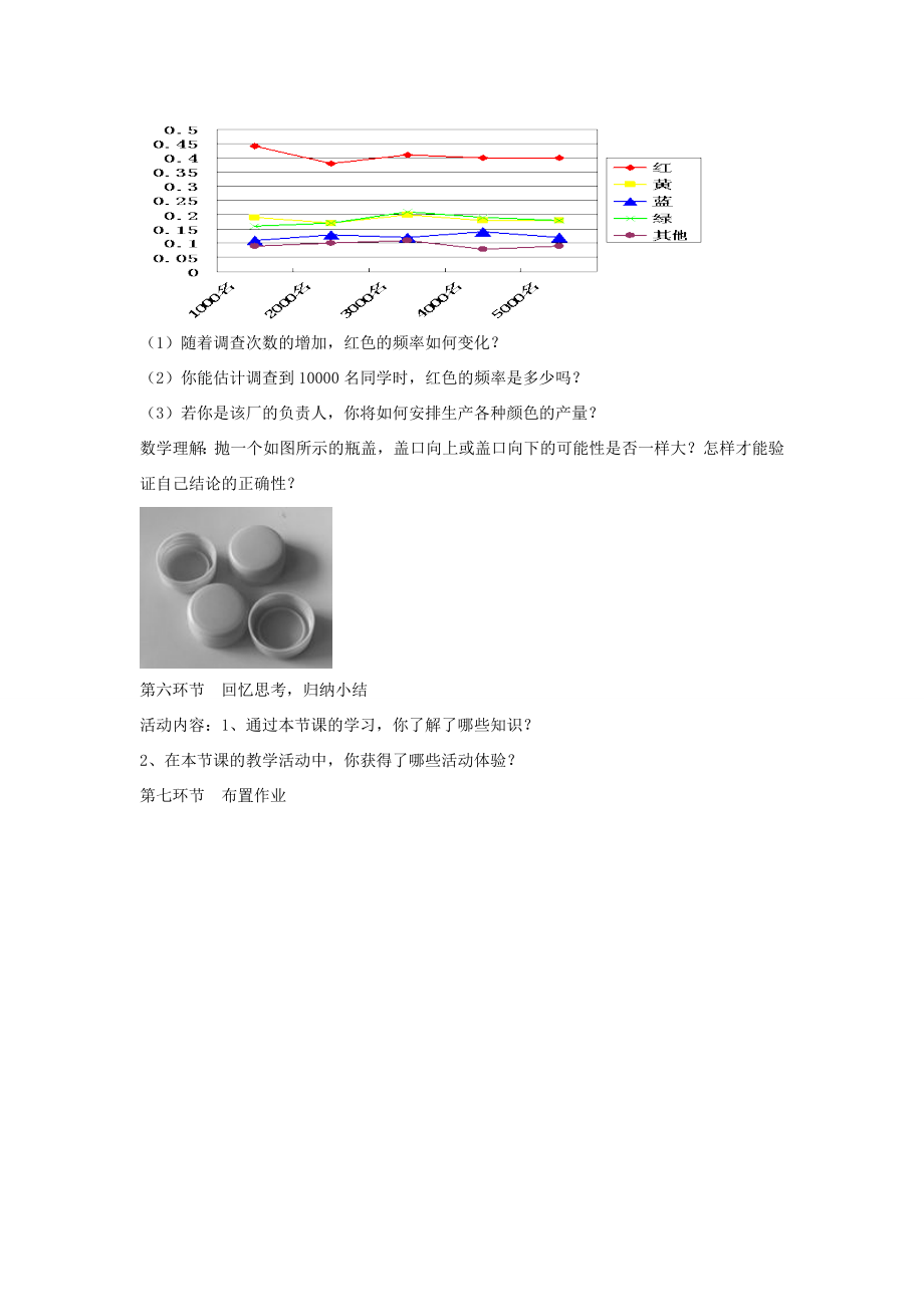 春七年级数学下册《6.2频率的稳定性》教案（新版）北师大版.doc