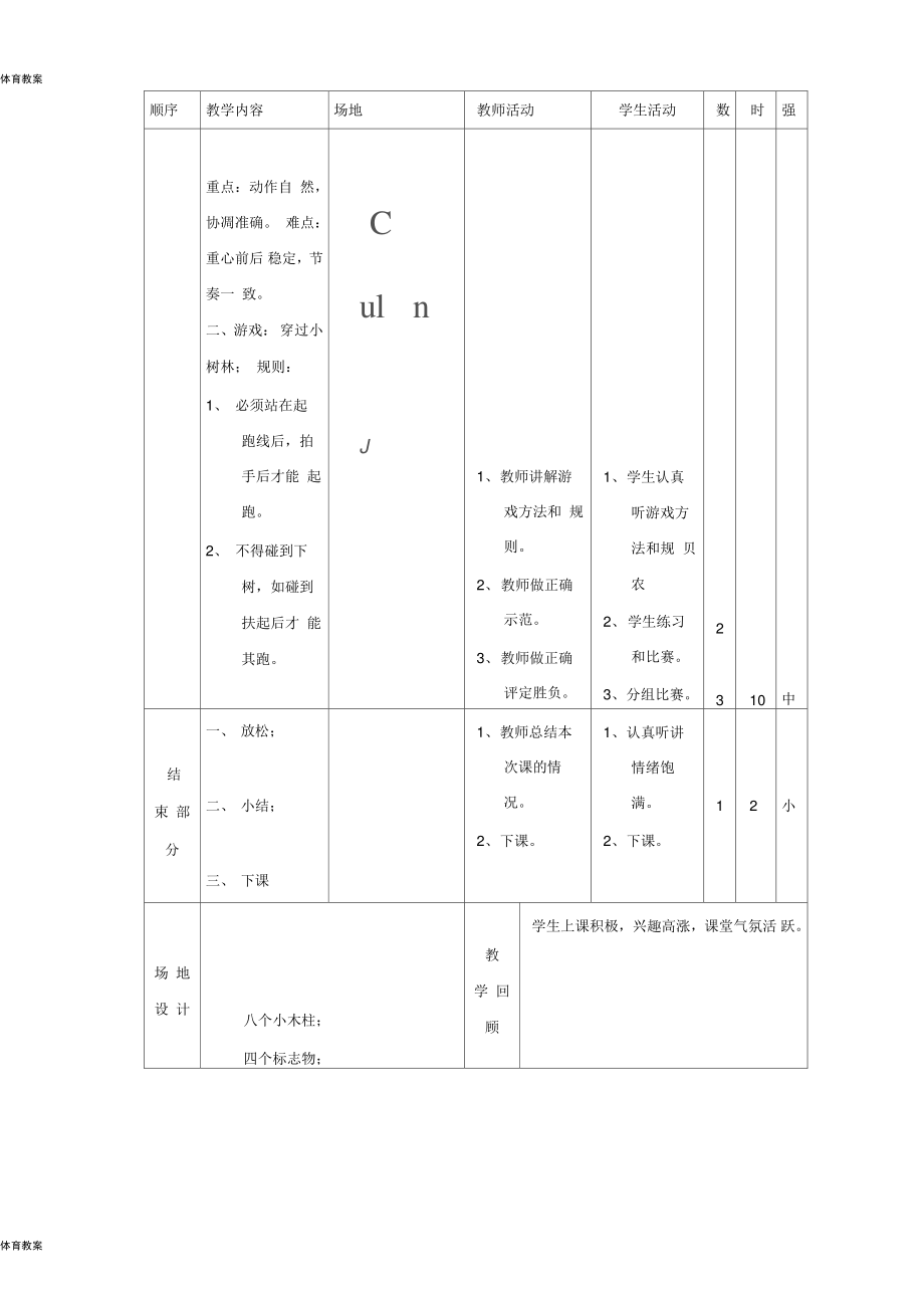 小学五年级体育教案第二学期(2).doc