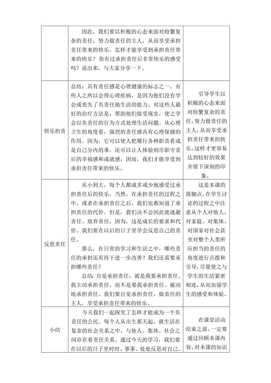 新人教版九年级政治做一个负责任的公民教案.doc