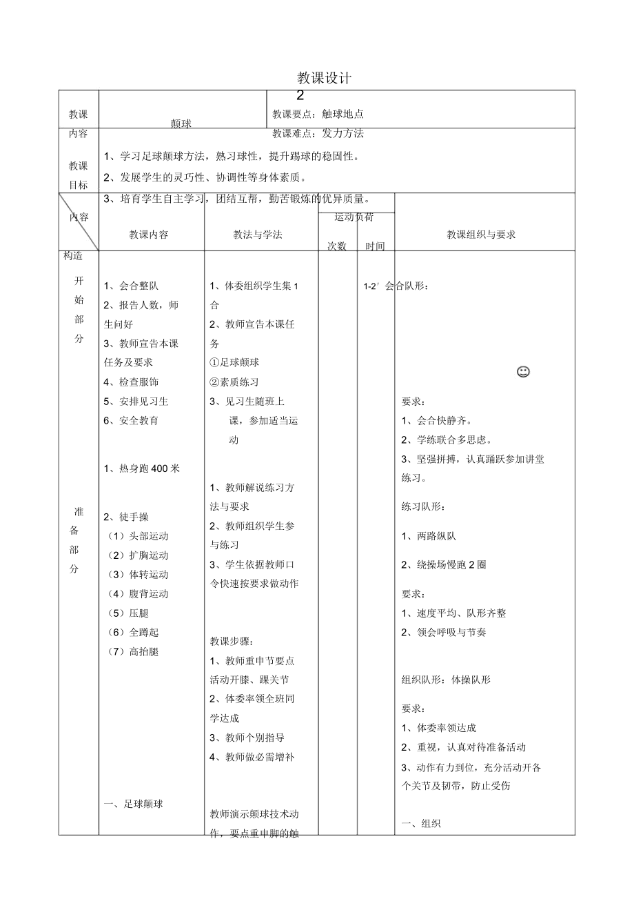 校园足球教学教案.doc