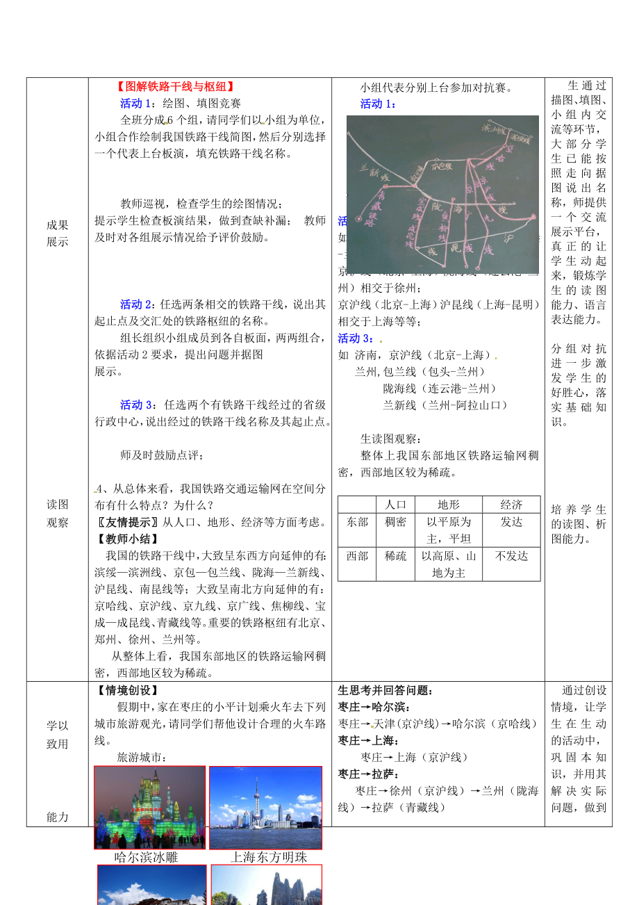 山东省滕州市大坞镇大坞中学八年级地理上册4.3合理发展交通运输教案（新版）商务星球版.doc