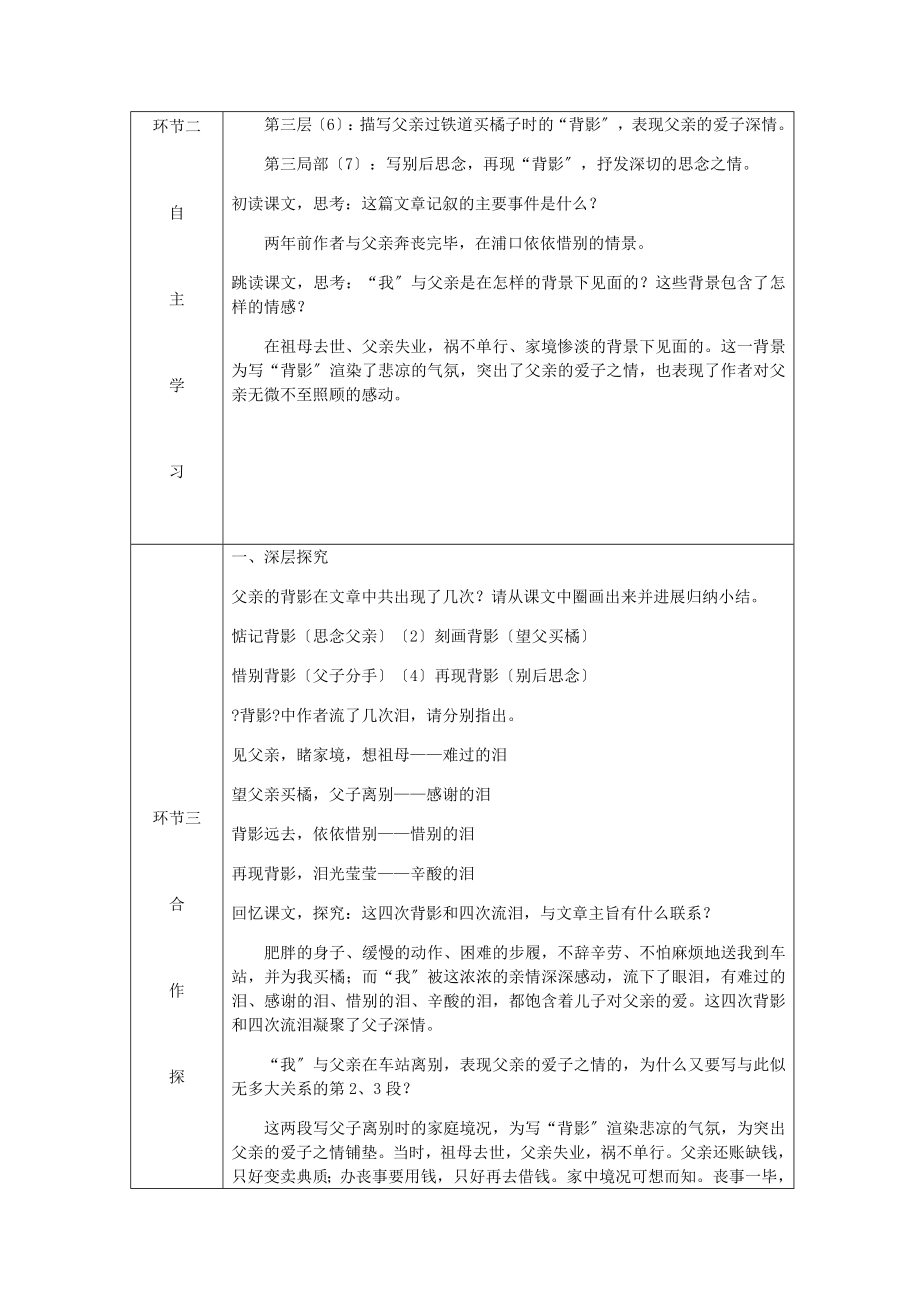 最新（达州专版）八年级语文上册第四单元13背影教案新人教版.doc