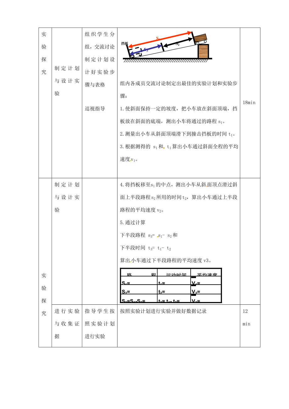 山东省临沭县第三初级中学秋八年级物理《2.4速度的变化》教案二沪科版.doc