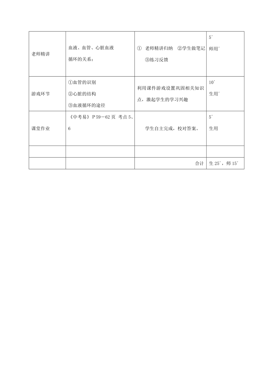 广东省河源市七年级生物下册4.4人体内物质的运输教案（新版）新人教版（新版）新人教版初中七年级下册生物教案.doc