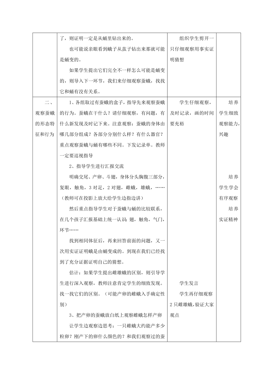 教科版科学三年级下册第二单元《蛹变成了什么》教案2.doc