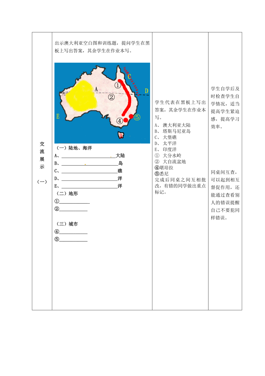 山东省滕州市大坞镇大坞中学七年级地理下册《澳大利亚》教案商务星球版.doc