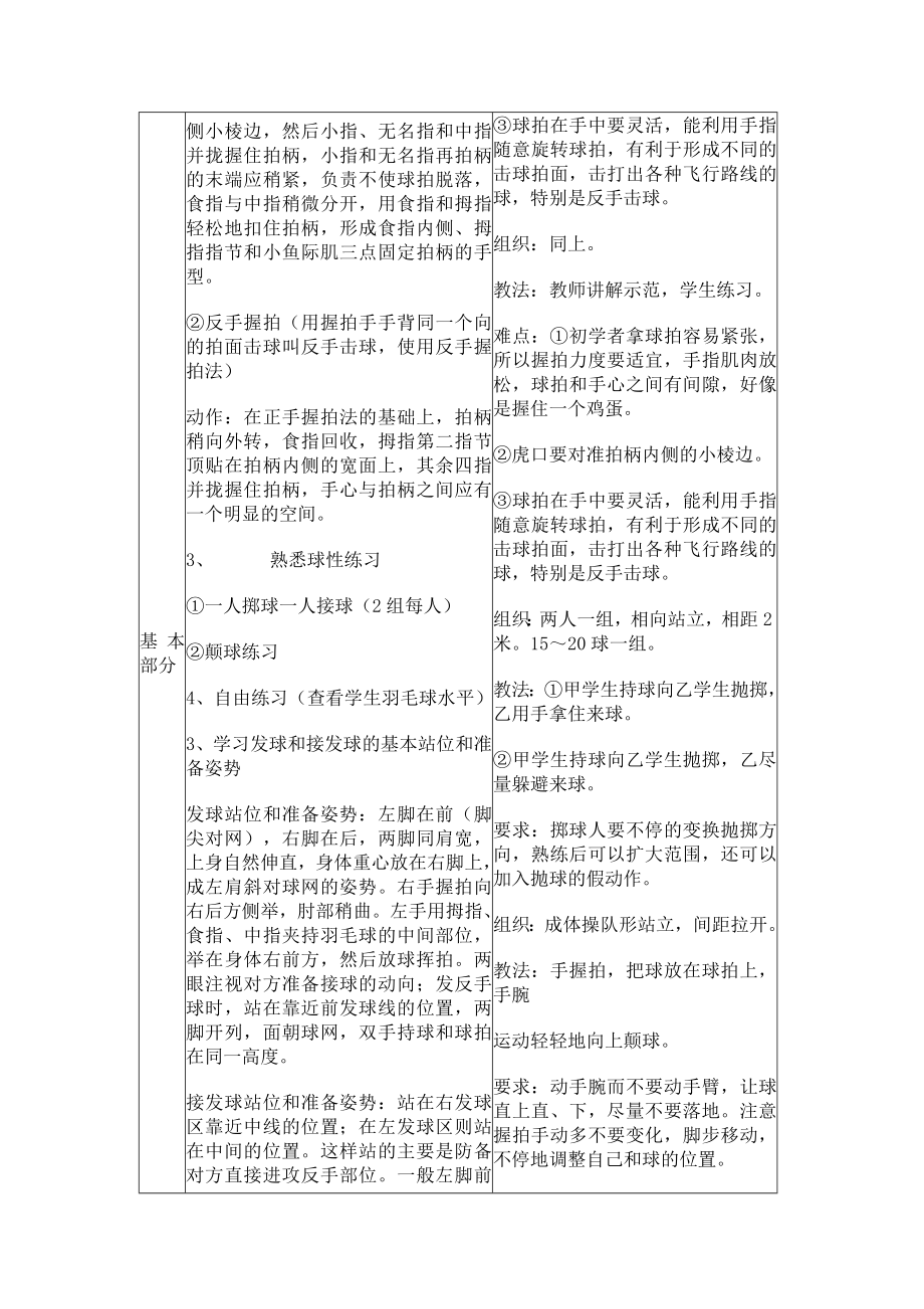 小学羽毛球教案全(2).doc