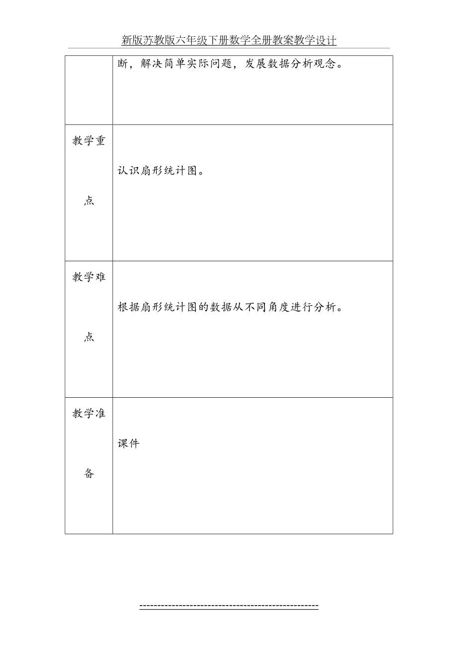 新版苏教版六年级下册数学全册教案教学设计.doc