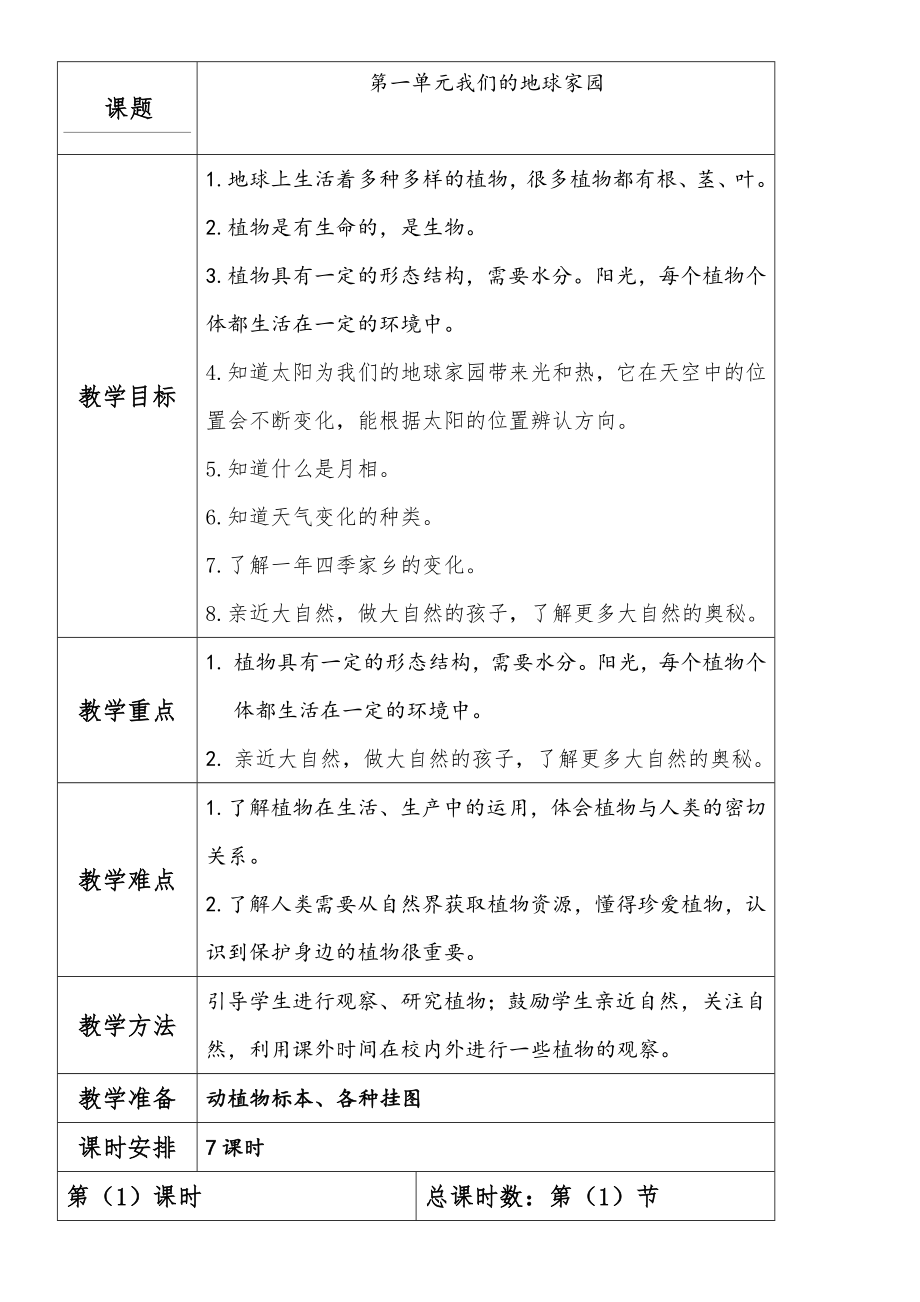 教科版二年级上册科学教案(4).doc