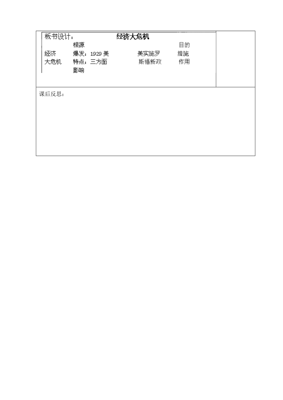 山东省青岛市黄岛区海青镇中心中学九年级历史下册4经济大危机教案新人教版.doc