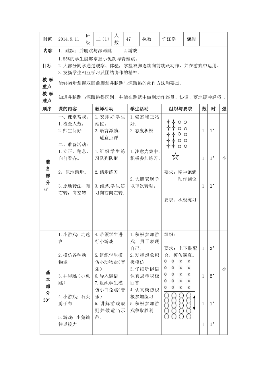 并脚跳与深蹲跳教案.doc