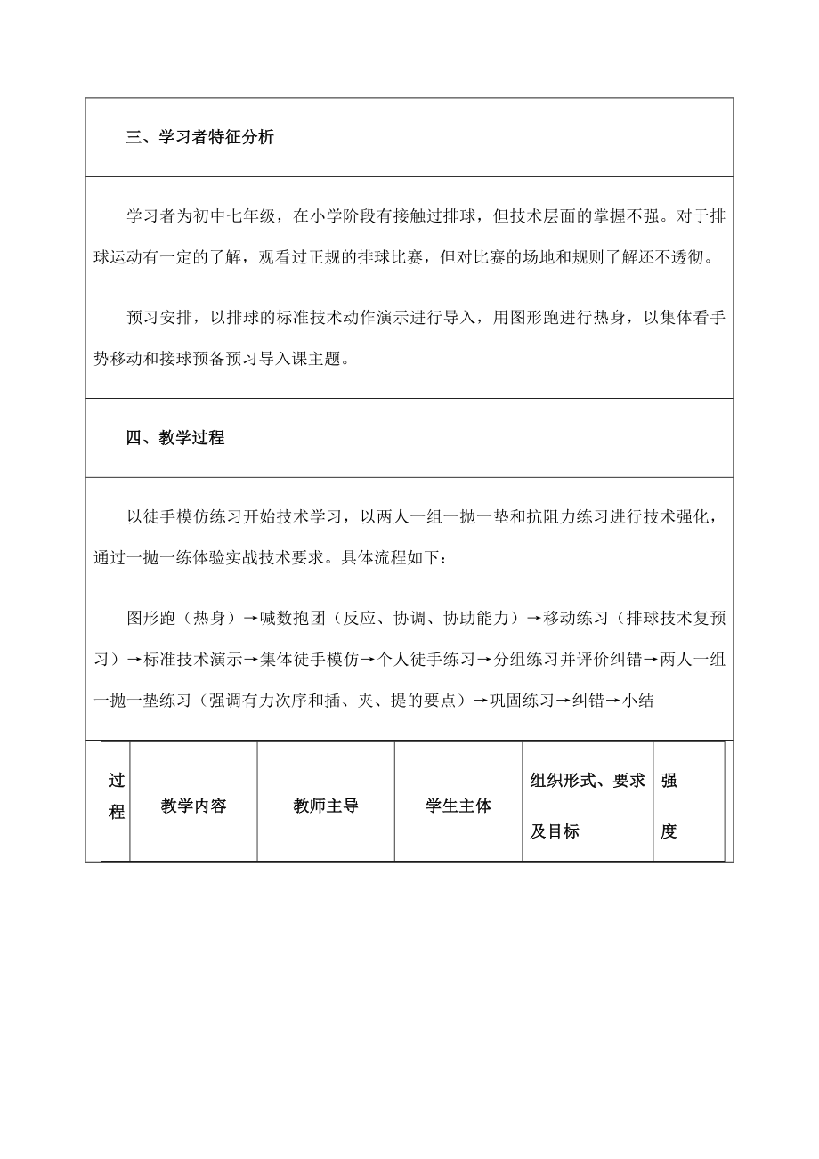 排球教学设计方案.doc