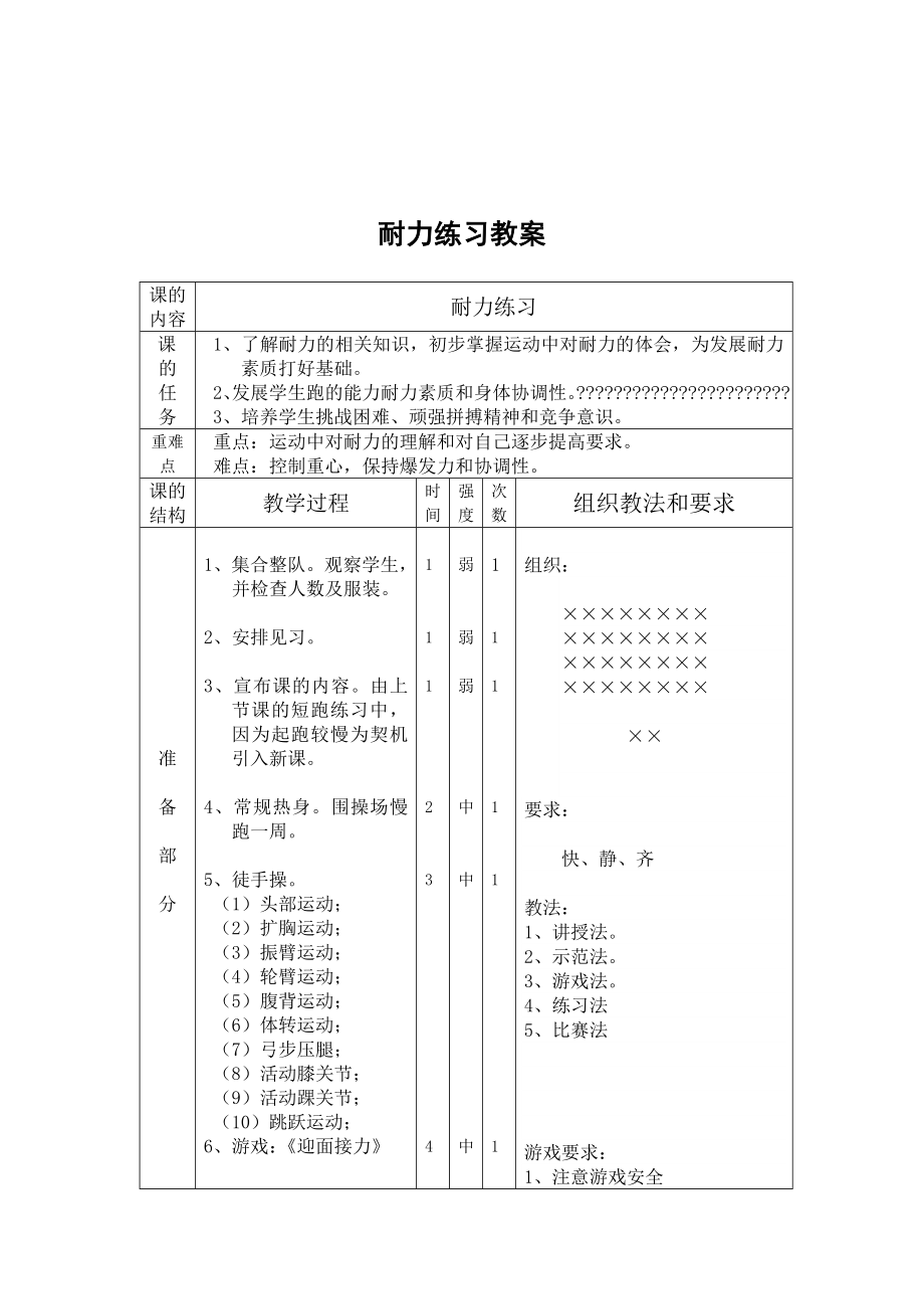 耐力训练教案(2).doc