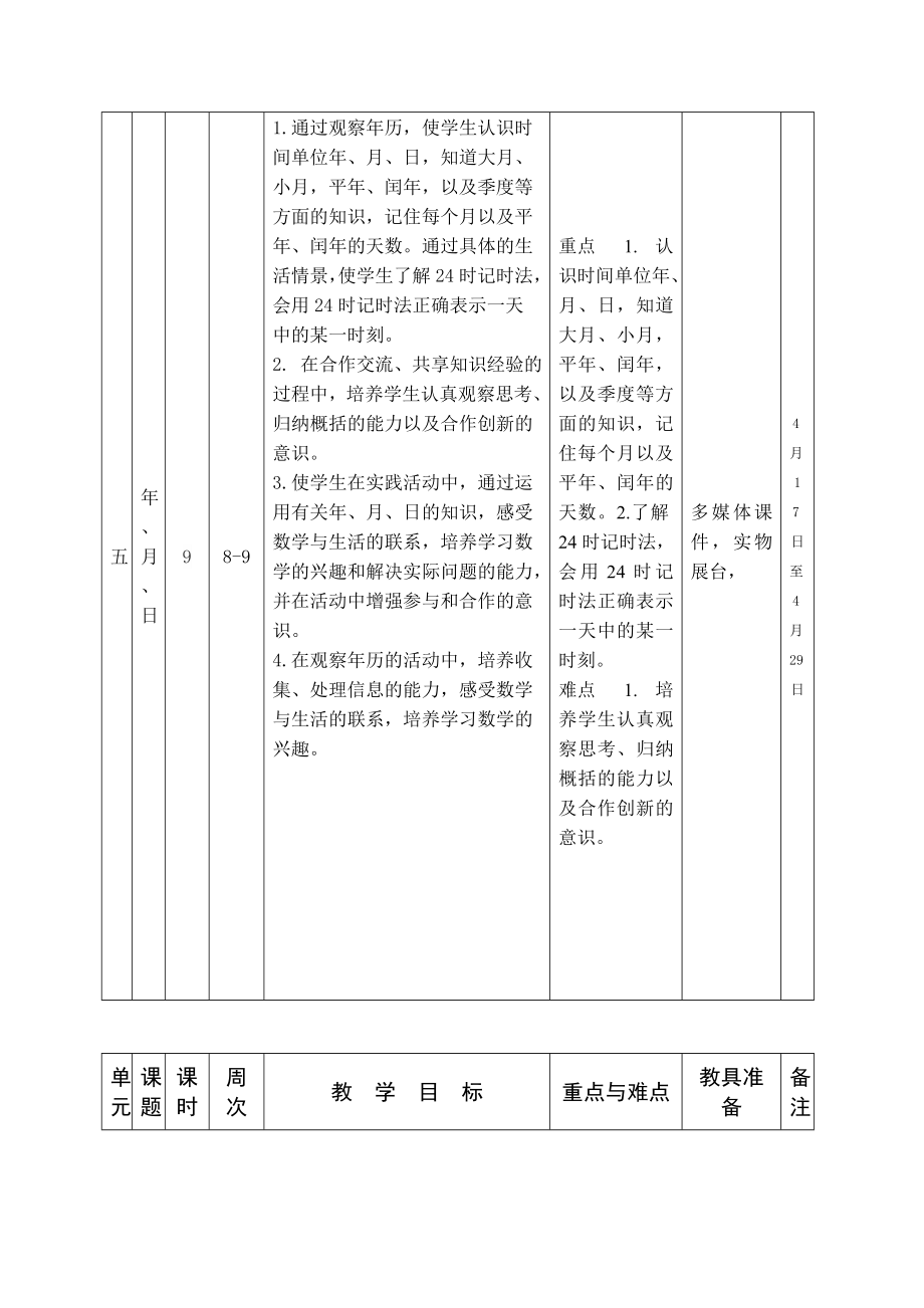 苏教版三年级下册数学教案.doc