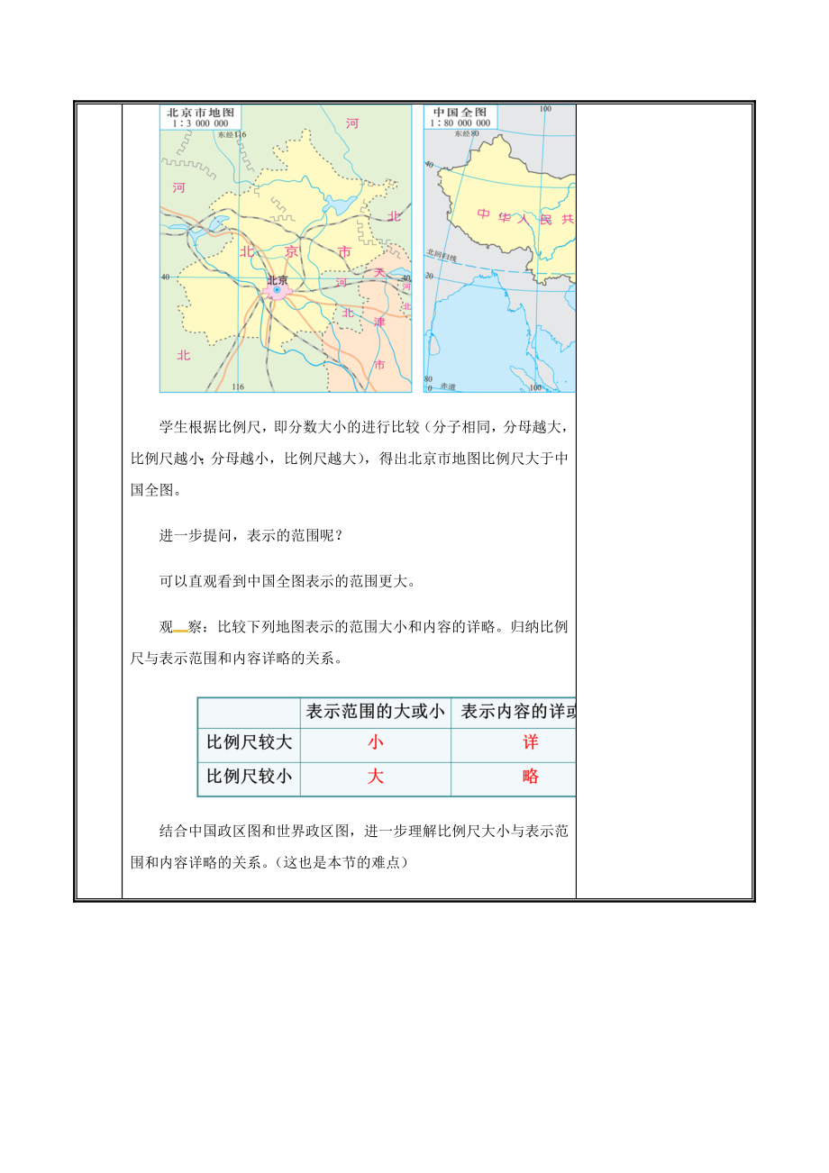 河南省中牟县七年级地理上册1.3地图的阅读地图教案（新版）新人教版（新版）新人教版初中七年级上册地理教案.doc