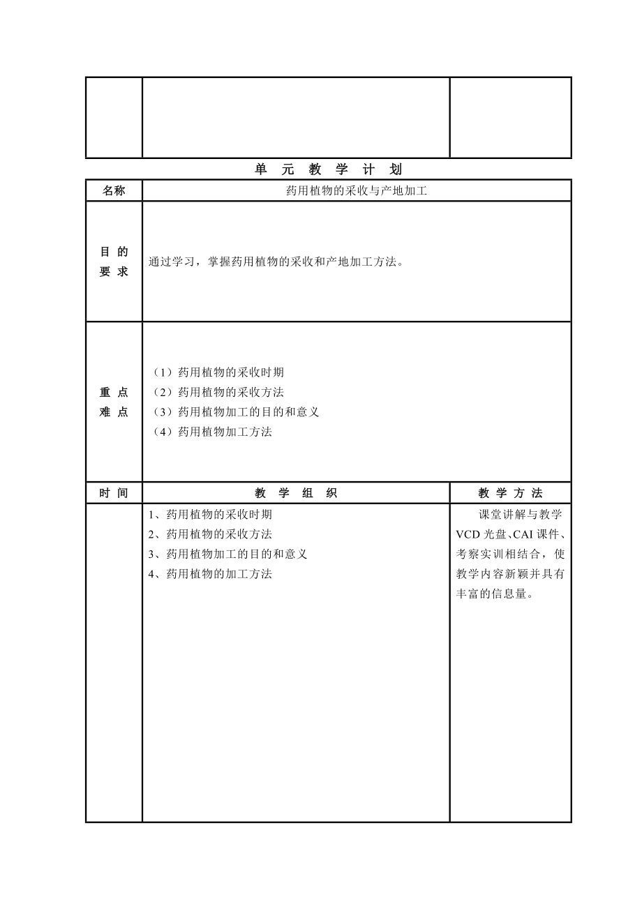 药用植物栽培学教案.doc