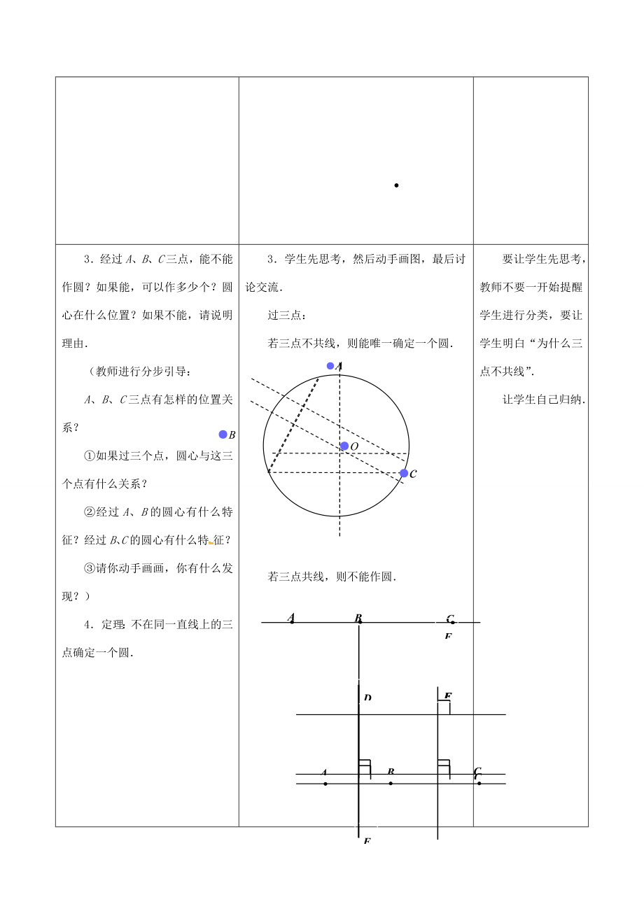 江苏省仪征市九年级数学上册第二章2.3确定圆的条件教案（新版）苏科版（新版）苏科版初中九年级上册数学教案.doc