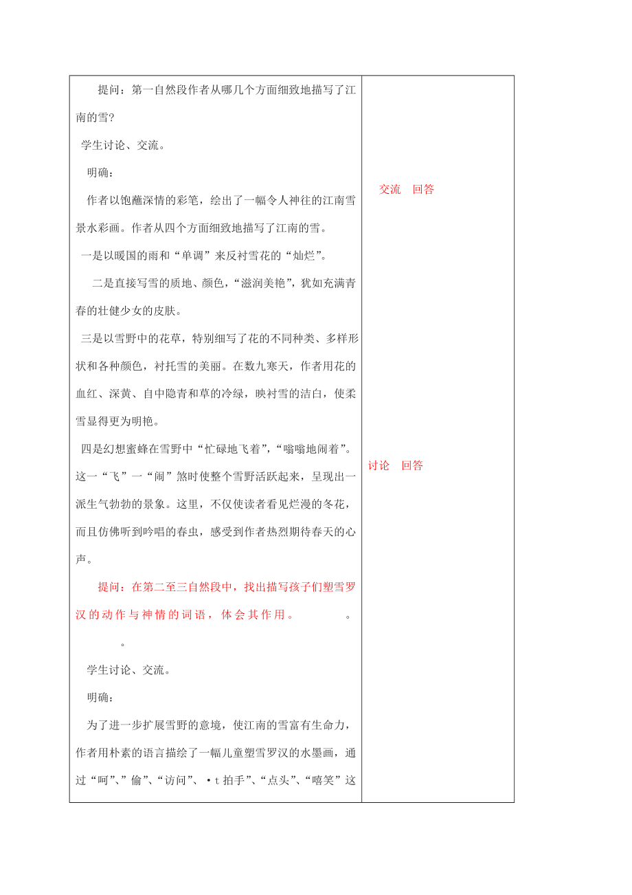 江苏省铜山区八年级语文下册第二单元6雪教案新人教版新人教版初中八年级下册语文教案.doc