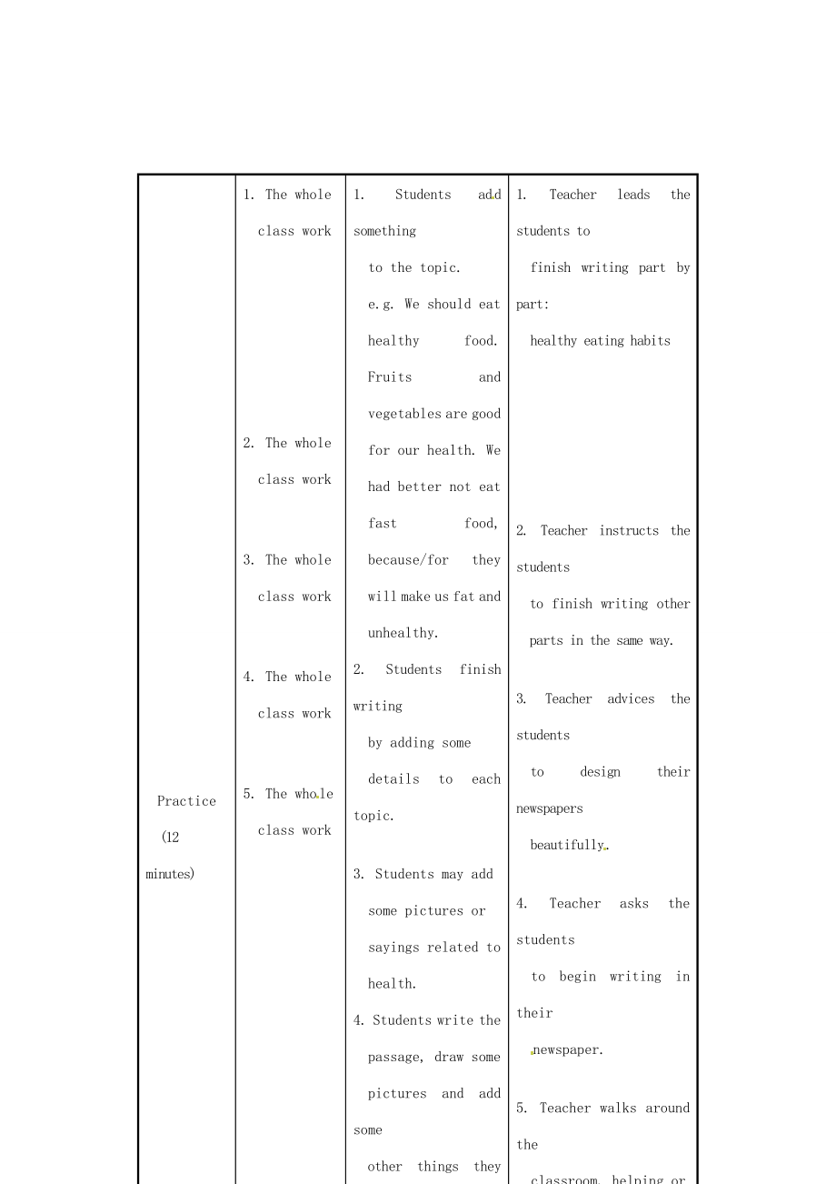 福建省长汀县第四中学八年级英语上册Unit2KeepingHealthyTopic3MustwercisetopreventthefluSectionD教案（新版）仁爱版.doc