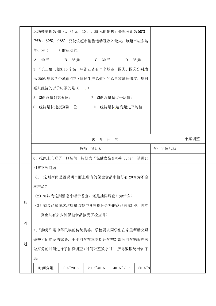 江苏省新沂市第二中学九年级数学下册8.1货比三家教案（2）苏科版.doc