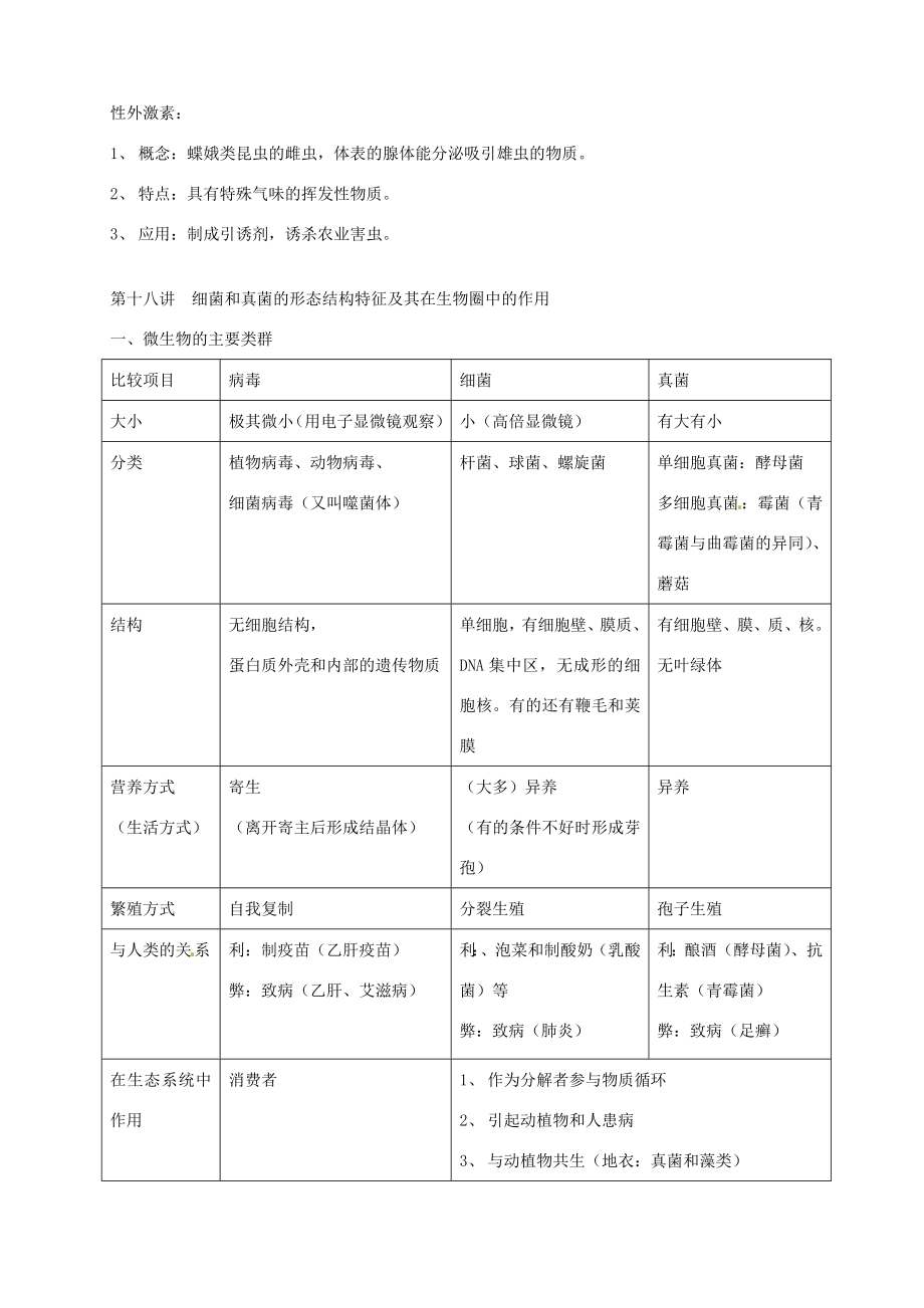 湖南省株洲市天元区马家河中学八年级生物上册《动物的种类及其在生物圈中的作用》教案新人教版.doc