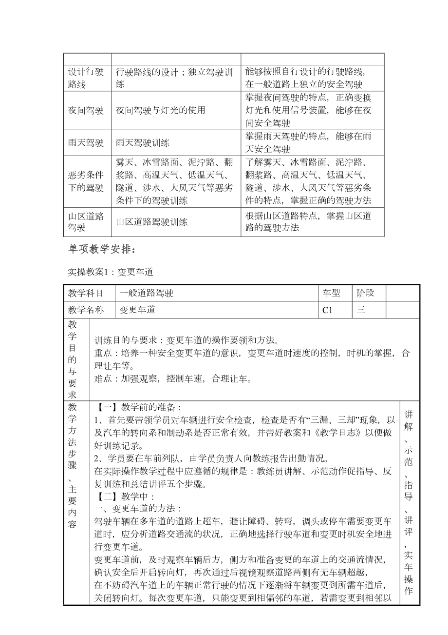 科目三道路教案.doc