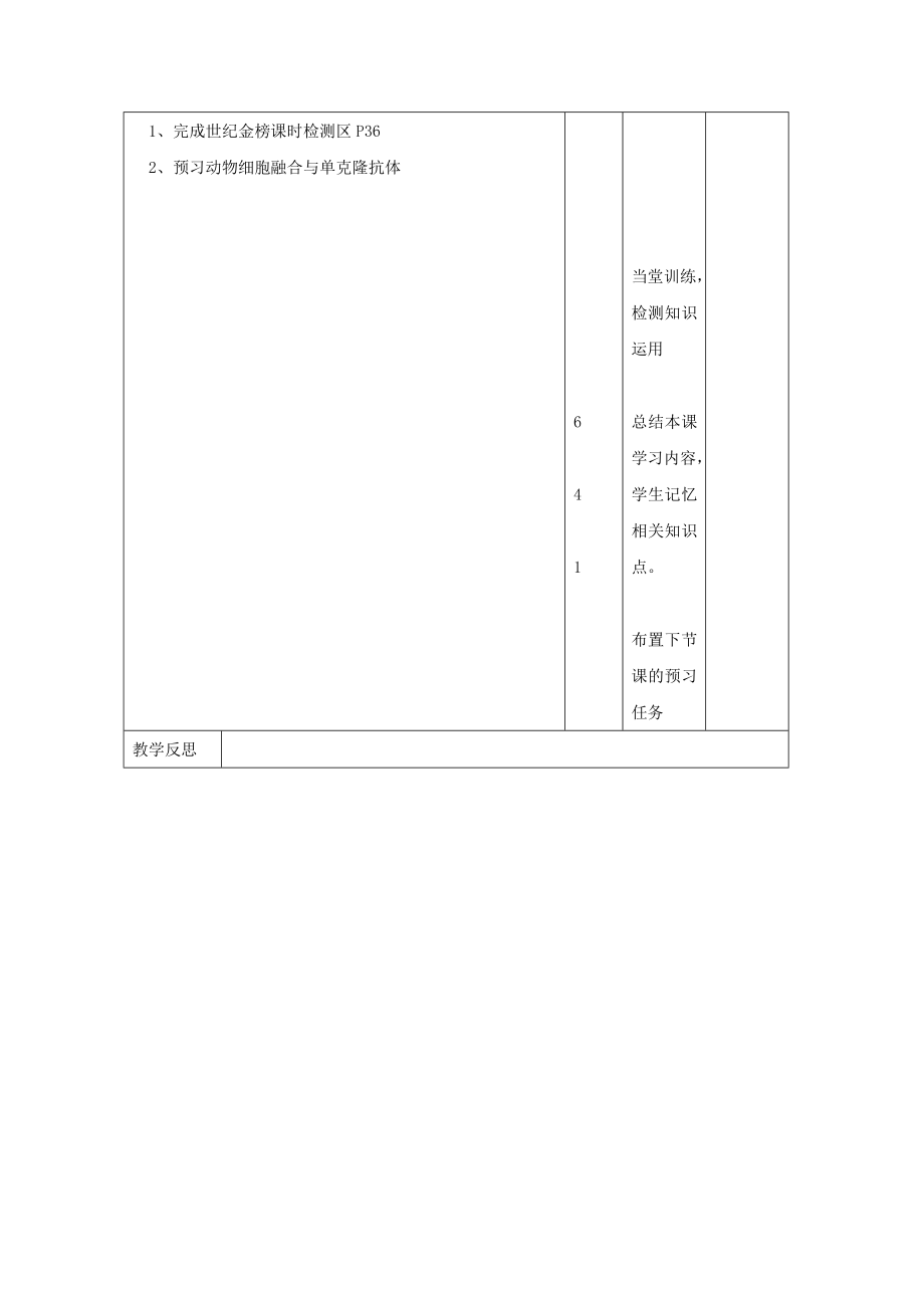 江西省万载县高中生物专题2细胞工程2.2.1动物细胞培养和核移植技术2教案新人教版选修3.doc