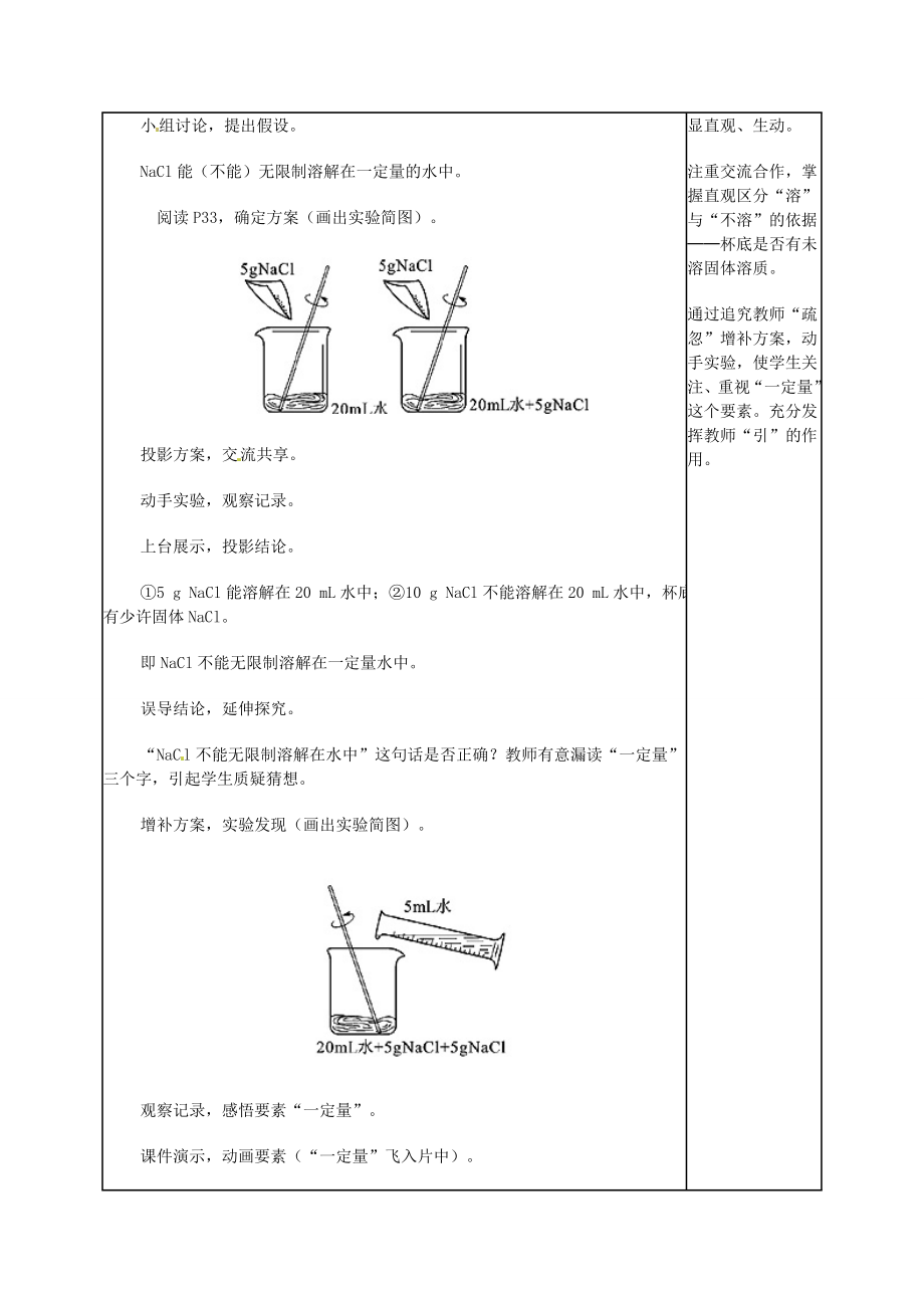 河北省衡水市景县黎阳学校九年级化学下册课题2《溶解度（1）教案（新版）新人教版.doc