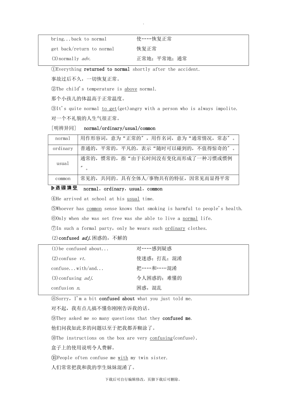 高中英语Unit2GrowingpainsSectionⅥLanguagepoints（Ⅲ）（Project）教案（含解析）牛津译林版必修1.doc