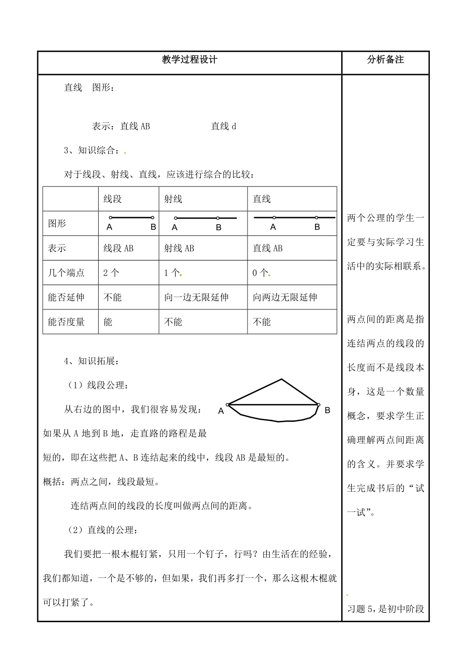 福建省泉州市泉港三川中学七年级数学上册4.5.1点和线教案华东师大版.doc