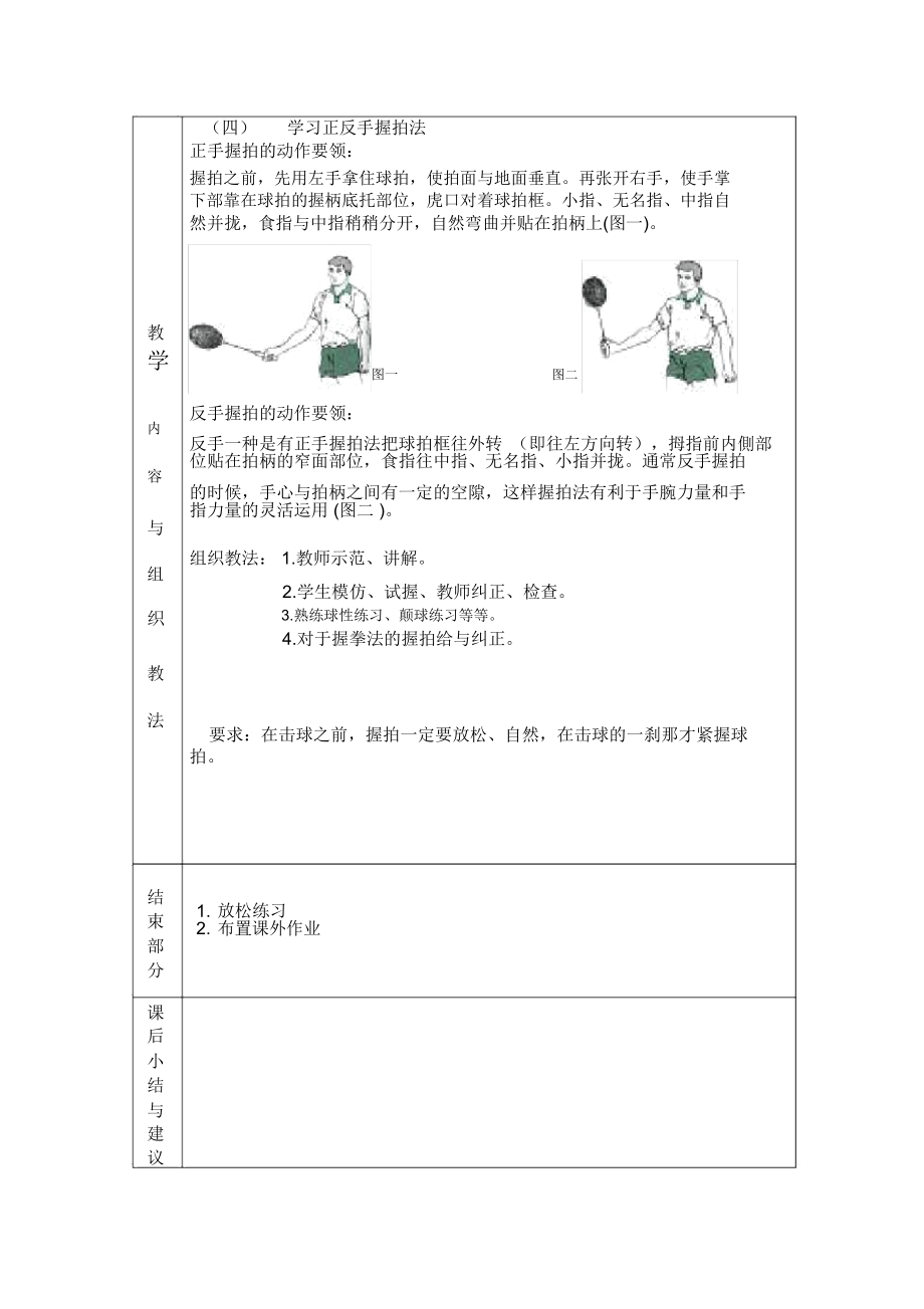 羽毛球教学教案(6).doc