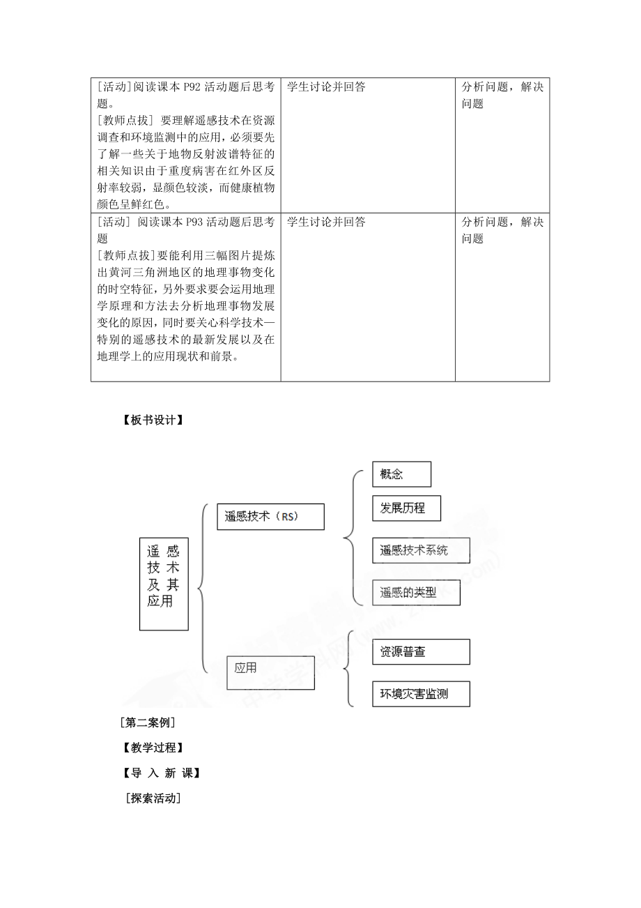 高中地理3.2《遥感技术的应用》教案中图版必修3.doc