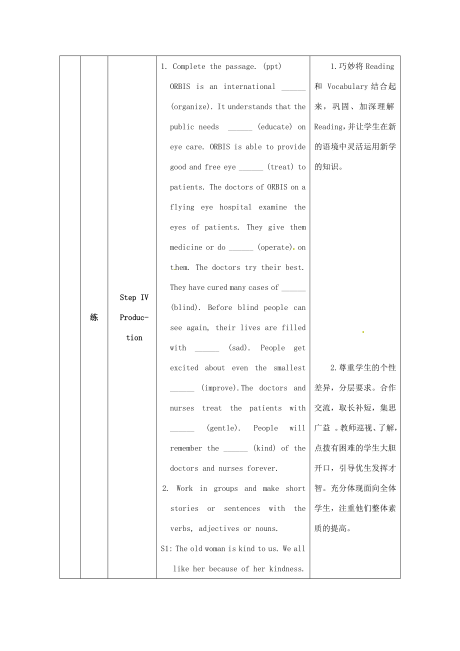 江苏省海安县大公初级中学八年级英语下册《8BUnit5Internationalcharities》Period3Reading（2）Vocabulary教案牛津版.doc