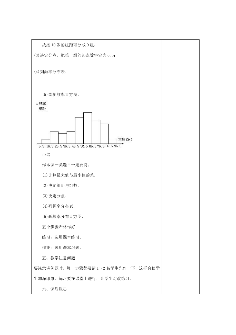 畅优新课堂八年级数学下册第5章数据的频数分布5.2频数分布直方图（第1课时）教案（新版）湘教版（新版）湘教版初中八年级下册数学教案.doc