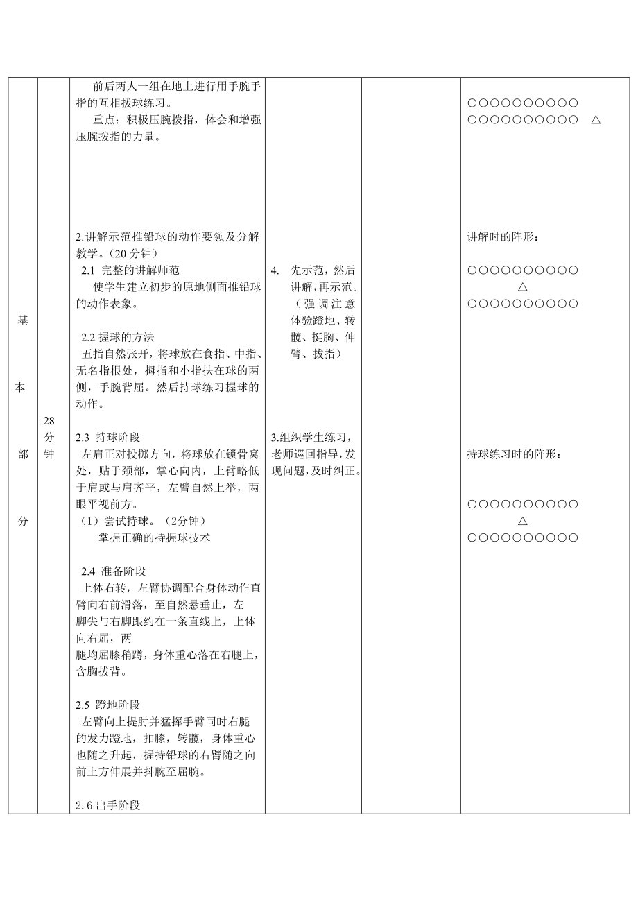 高中原地侧向推铅球教案.doc