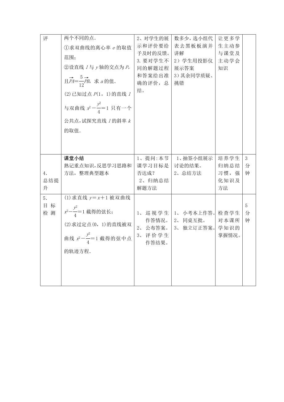 辽宁省大连市高中数学第二章圆锥曲线与方程2.3双曲线的几何性质（2）教案新人教B版选修2_1.doc