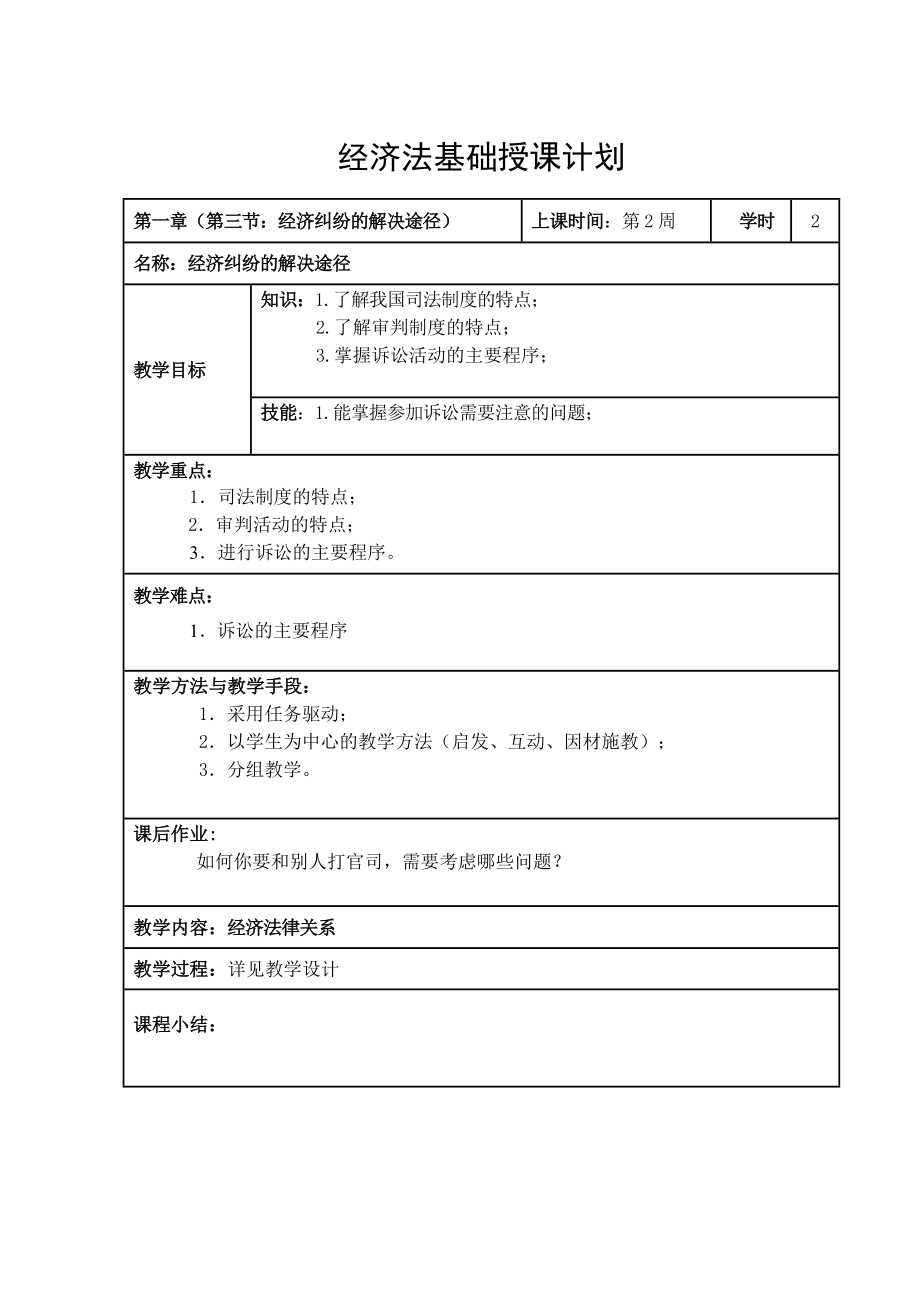 经济法基础教案(3).doc