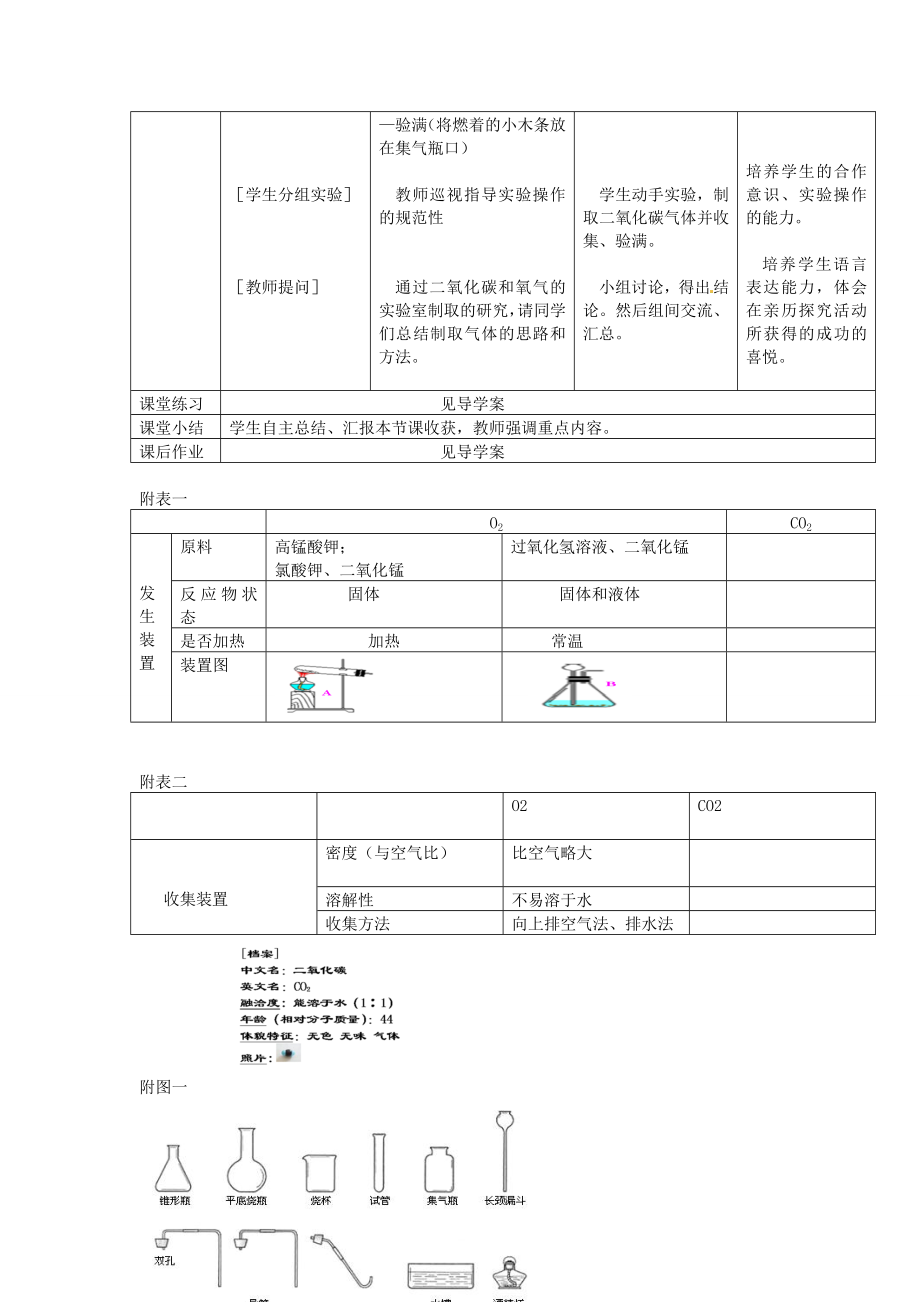 辽宁省东港市黑沟中学九年级化学上册第六单元课题2二氧化碳制取的研究教案（新版）新人教版.doc