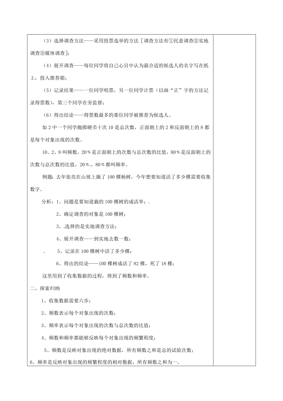 河南省洛阳市下峪镇初级中学七年级数学《数据的收集》教案1.doc