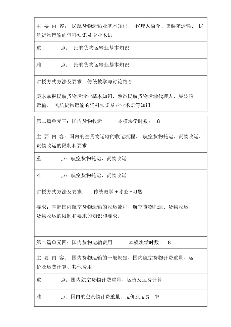 民航货物运输教案课程(2).doc