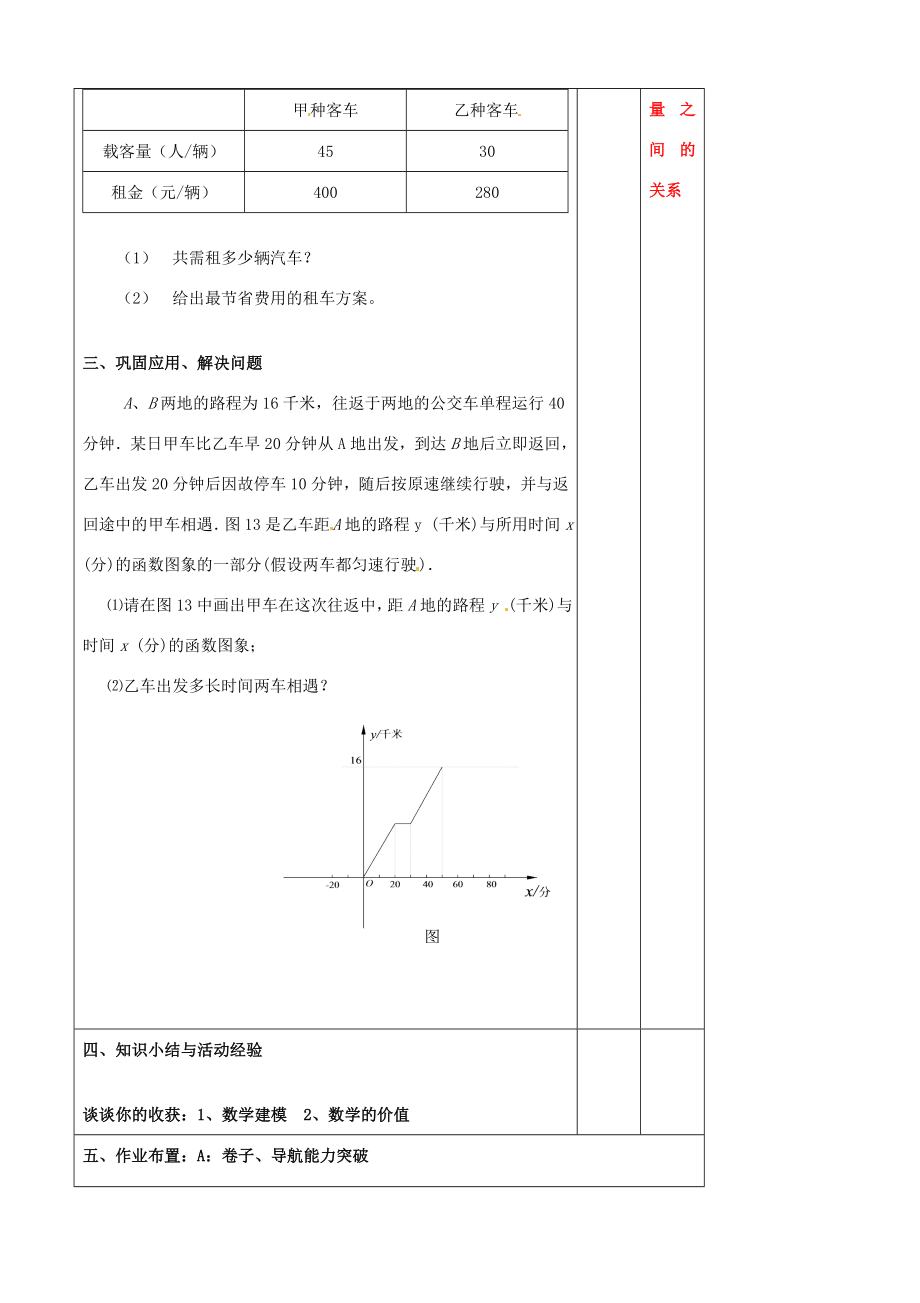 辽宁省大连市第七十六中学八年级数学上册第十四章一次函数的应用教案（2）新人教版.doc