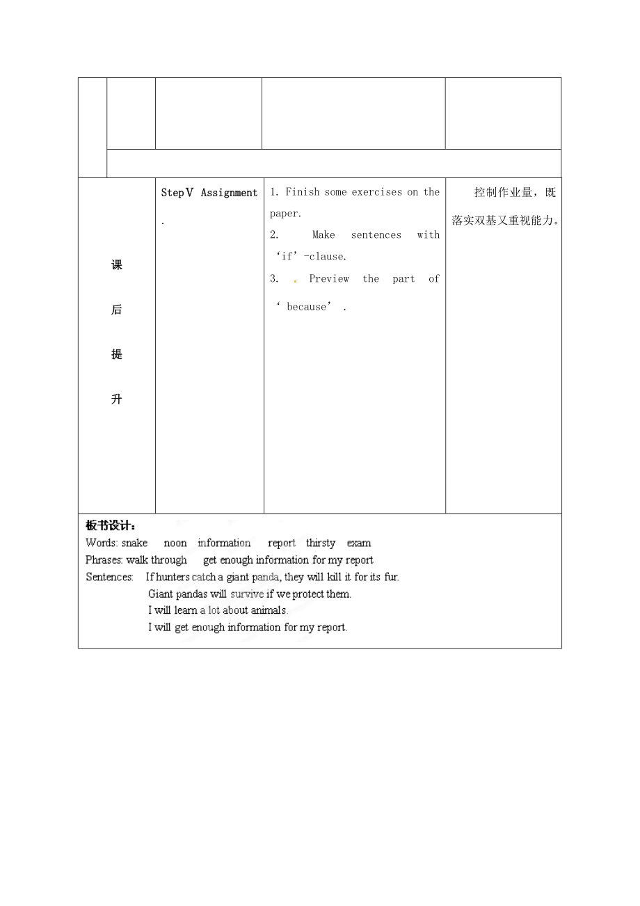 江苏省海安县大公初级中学八年级英语上册《8AUnit4Wildanimals》Period4Grammar（1）教案牛津版.doc