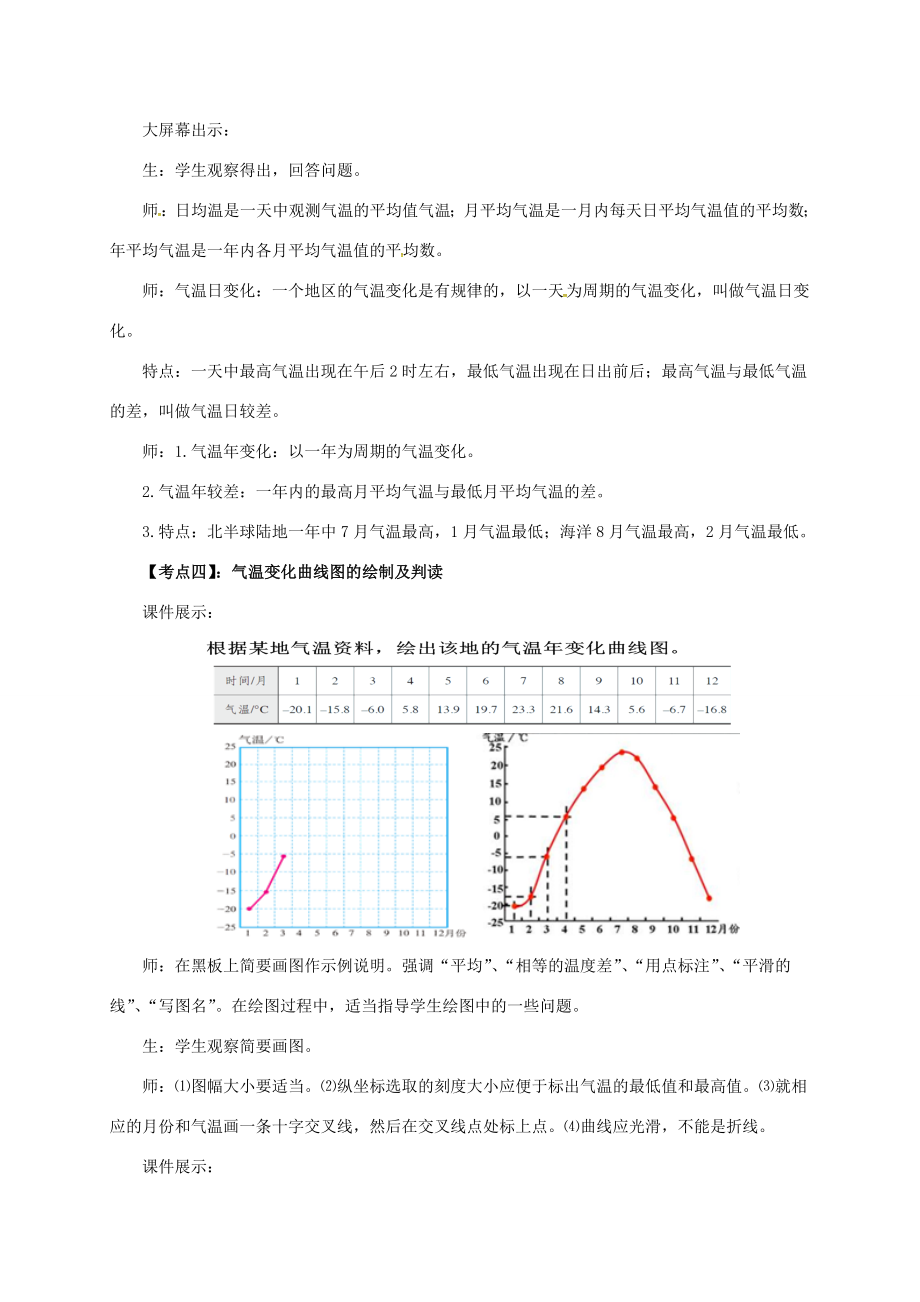 辽宁省凌海市七年级地理上册第3章天气与气候章末复习教案（新版）新人教版（新版）新人教版初中七年级上册地理教案.doc