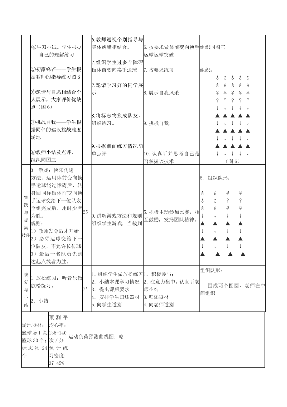 篮球体前变向换手运球教案(2).doc