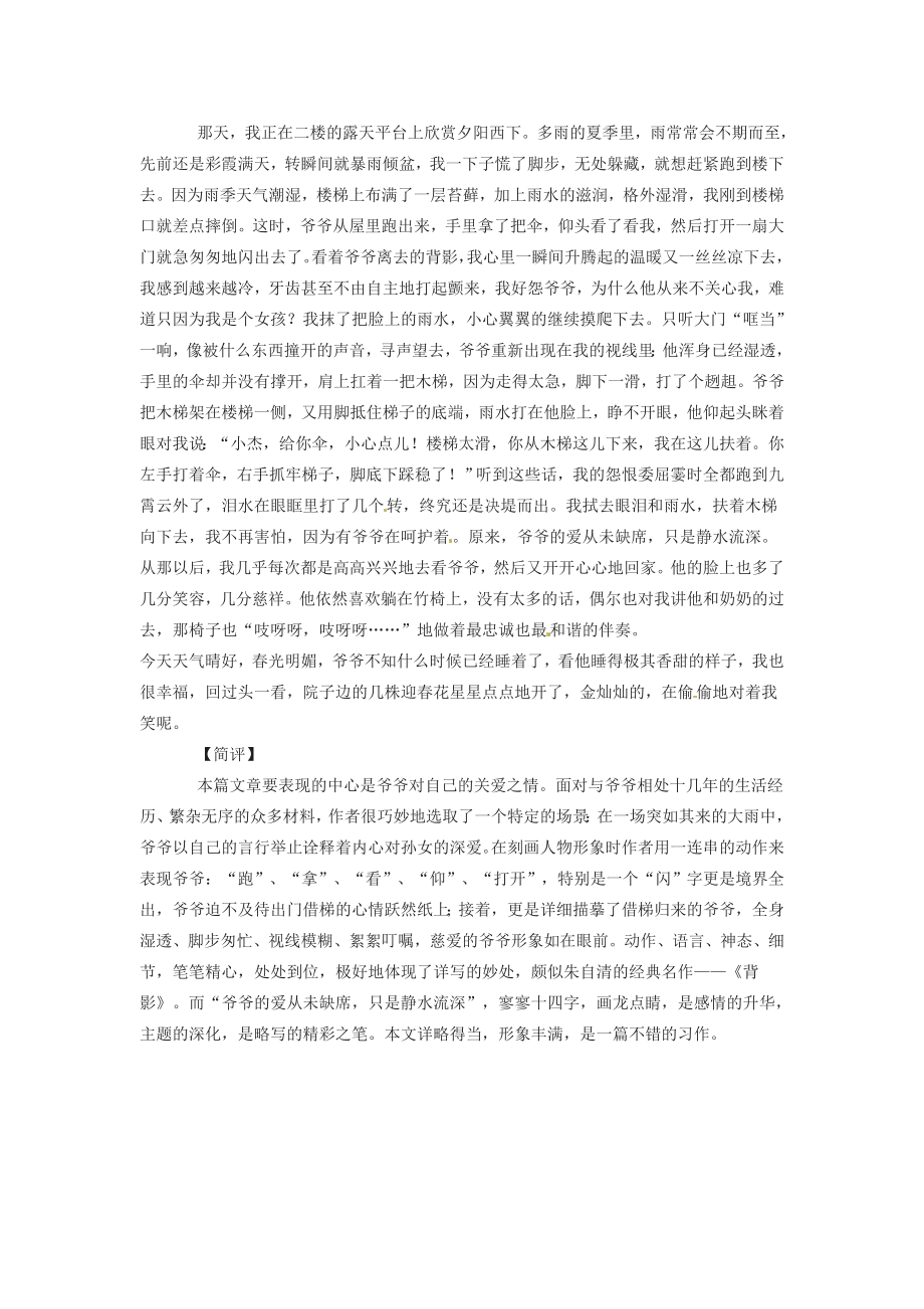 江苏省盐城东台市唐洋镇中学九年级语文上册《有详有略》教案苏教版.doc