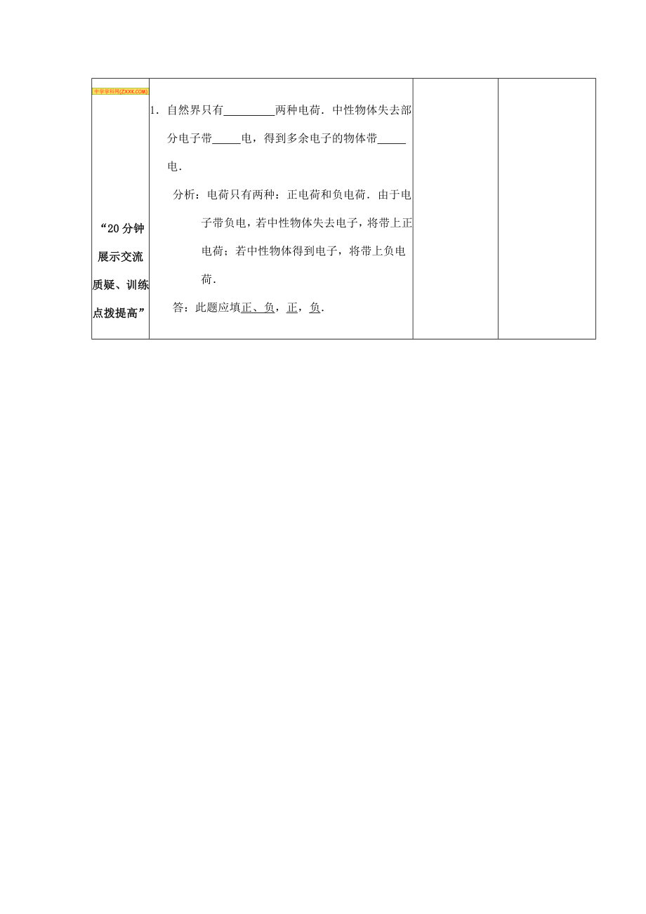 江苏省丹阳市第八中学八年级物理下册《静电现象》教案新人教版.doc